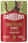 Carnilove® Paté Pouch Duck Fillets in Gravy with Catnip for Adult Cats 85gr